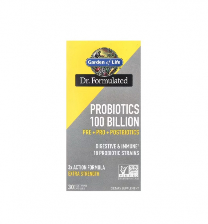 Probiotice & Prebiotice - Dr. Formulated Probiotics 100 Billion 30 capsule vegetale - Garden of Life