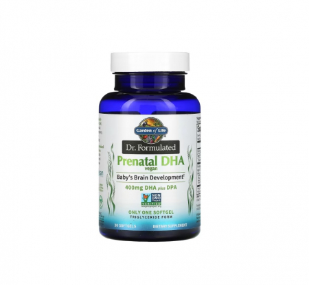 Omega & Ulei De Peste - Dr. Formulated Vegan prenatal DHA 30 capsule moi - Garden of Life