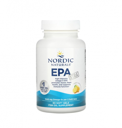 Stres & Stare De Spirit - EPA Xtra Fish Oil 1640mg Lemon 60 capsule moi - Nordic Naturals