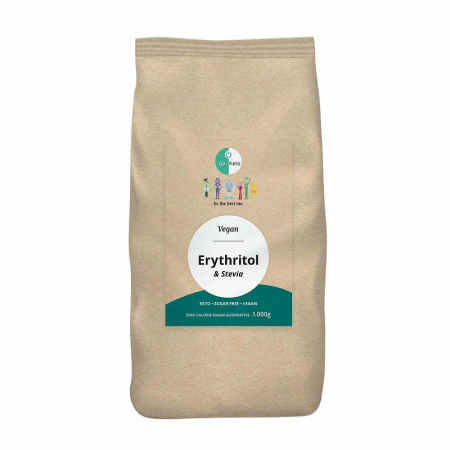 Keto - Erythritol & Stevia 1000gr - GO-Keto