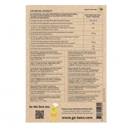 Erythritol & Stevia 1000gr - GO-Keto [1]