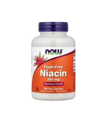 OFERTE SPECIALE - Flush-Free Niacin 250mg 180 capsule - NOW Foods