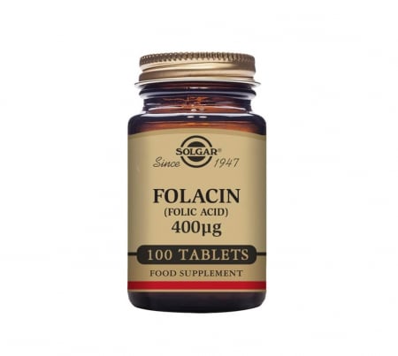 Pentru Femei - Folacin (Folic Acid) 400mcg 100 tablete - Solgar