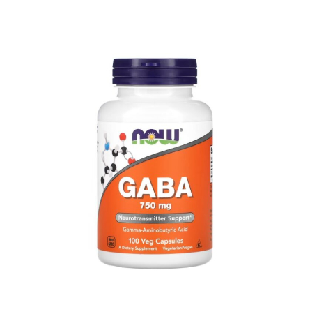 Stres & Stare De Spirit - GABA 750 mg 100 capsule vegetale - NOW Foods