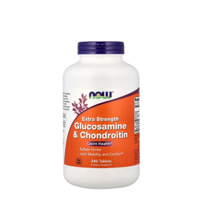 Oase & Articulatii - Glucosamine & Chondroitin Extra Strength 240 tablete - NOW Foods