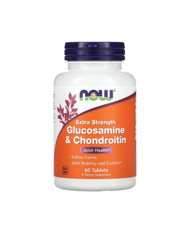 Oase & Articulatii - Glucosamine & Chondroitin Extra Strength 60 tablete - NOW Foods