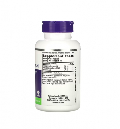 Glucosamine, Hyaluronic Acid & MSM 90 capsule - Natrol [1]