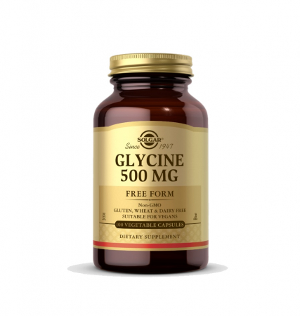 Amino Acizi - Glycine 500mg Free Form 100 tablete - Solgar