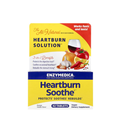 Enzymedica - Heartburn Soothe (Pt. Arsuri Stomacale) 42 tablete - Enzymedica