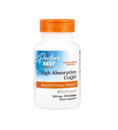Doctor's Best - High Absorption CoQ10 with BioPerine 100mg 120Softgels - Doctor's Best