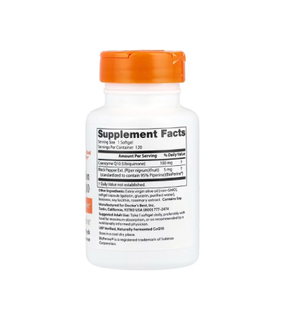 High Absorption CoQ10 with BioPerine 100mg 120Softgels - Doctor's Best [1]