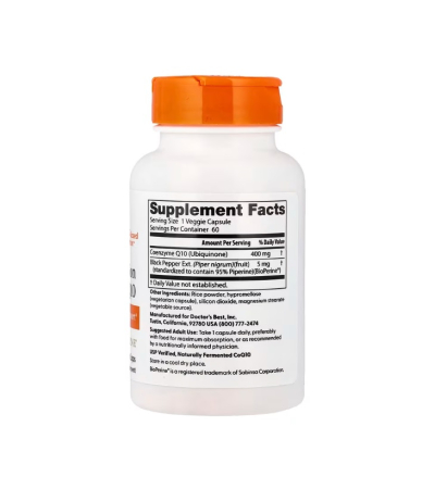 High Absorption CoQ10 with BioPerine 400mg 60 Capsule - Doctor's Best [1]