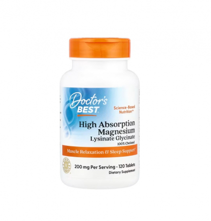 Oase & Articulatii - High Absorption Magnesium 200mg 120 Tablete - Doctor's Best Best