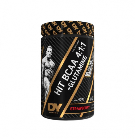 Dorian Yates Nutrition - HIT BCAA 4:1:1 + Glutamine, Capsuni 450 grams - Dorian Yates