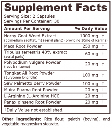 Horny Goat Weed 60 capsule - Pure Nutrition [1]