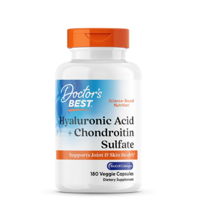 Doctor's Best - Hyaluronic Acid + Chondroitin Sulfate with BioCell Collagen 180 Capsule - Doctor's Best
