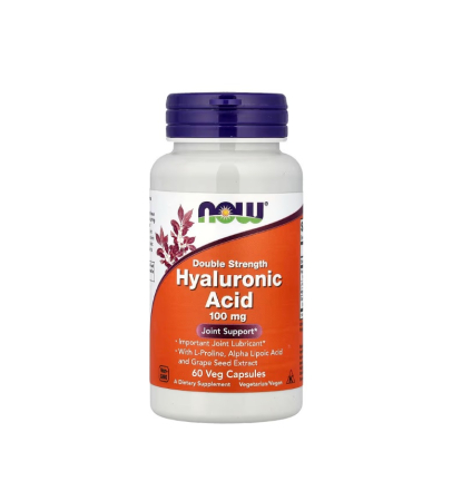 Producatori - Hyaluronic Acid Double Strength 100mg 60 capsule - NOW Foods
