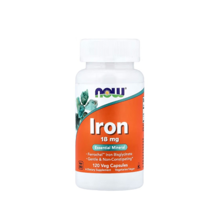 NOW Foods - Iron 18mg 120 capsule - NOW Foods