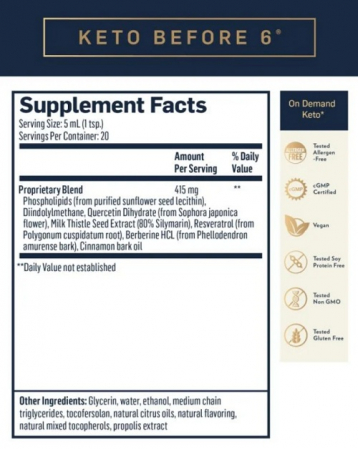 Keto Before 6 100ml - Quicksilver Scientific [1]