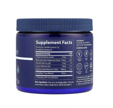 Keto Electrolyte Powder, Lemon Lime 330 grame - Trace Minerals [1]