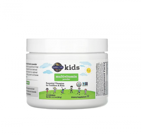 Pentru Copii - Kids Organic Multivitamin Powder 1an+ 60g - Garden of Life