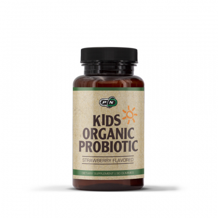 Pure Nutrition USA - Kids Organic Probiotic, Capsuni 30 jeleuri - Pure Nutrition
