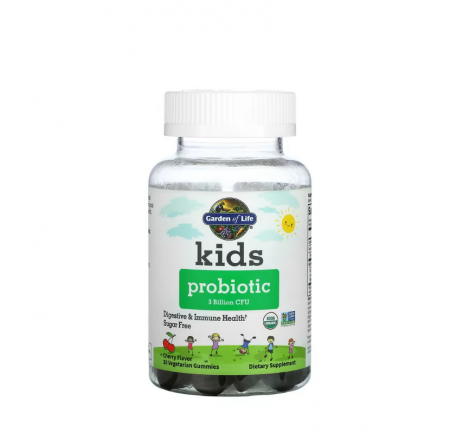 Pentru Digestie - Kids Probiotic Cherry 3 Billion CFU 30 Jeleuri - Garden Of Life