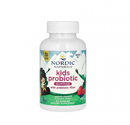 Pentru Digestie - Kids Probiotic Gummies 3+Ani Great Berry 60 Gummies - Nordic Naturals