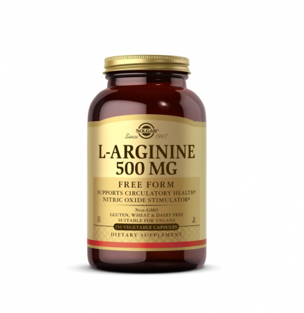 Solgar - L-Arginine 500mg (Free Form) 250 capsule - Solgar