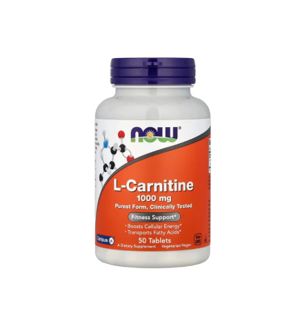Amino Acizi - L-Carnitine 1000mg 50 tablete - NOW Foods