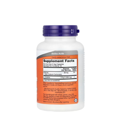 L-Citrulline 750 mg 90 capsule - NOW Foods [1]