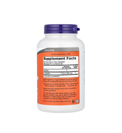 L-Citrulline 750mg 180 capsule - NOW Foods [1]