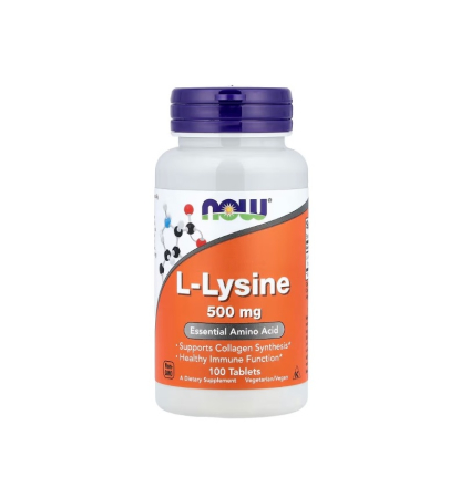 Amino Acizi - L-Lysine 500mg 100 tablete - NOW Foods