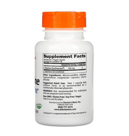 L-Theanine with Suntheanine 150mg 90Capsule - Doctor's Best [1]