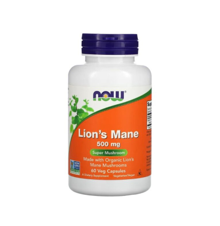 Stres & Stare De Spirit - Lion's Mane, 500mg 60 capsule vegetale - NOW Foods