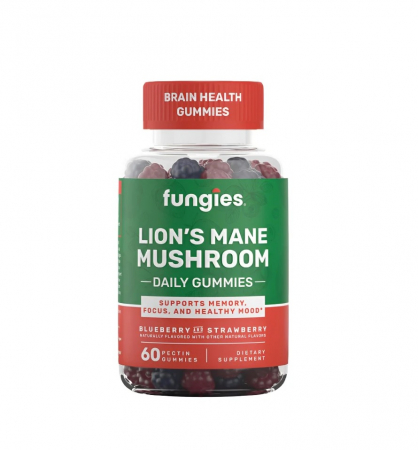 Fungies - Lion's Mane Mushroom Blueberry and Strawberry Flavors 60 jeleuri - Fungies