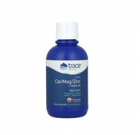 Oase & Articulatii - Liquid Cal/Mag/Zinc + Vitamin D3 Piña Colada 473ml - Trace Minerals