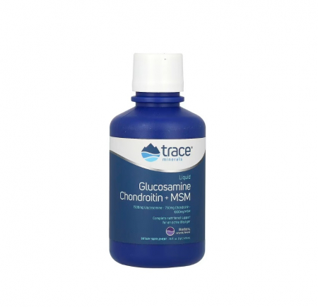 Oase & Articulatii - Liquid Glucosamine Chondroitin + MSM, Blueberry 473 ml - Trace Minerals