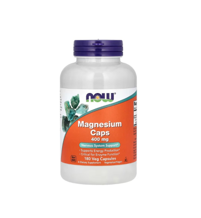 Producatori - Magnesium Caps 400mg 180 capsule - NOW Foods