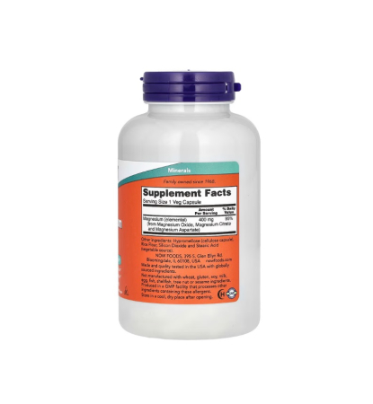 Magnesium Caps 400mg 180 capsule - NOW Foods [1]