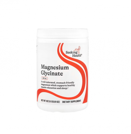 Somn - Magnesium Glycinate Pudra 200mg 187,5g 75 Portii - Seeking Health