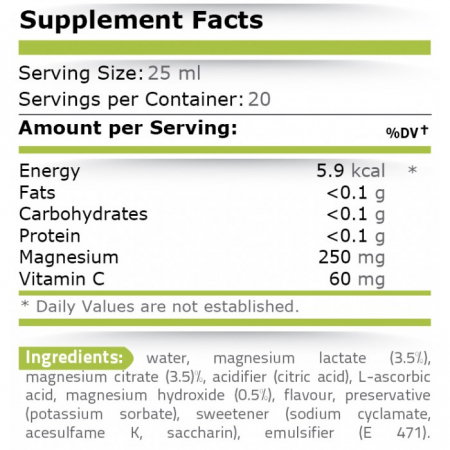 Magnesium Liquid + Vitamin C, Cirese, 20 fiole x 25 ml. - Pure Nutrition [1]