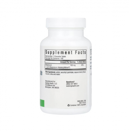 Magnesium Malate Chewable 100mg 100 tablete - Seeking Health [1]