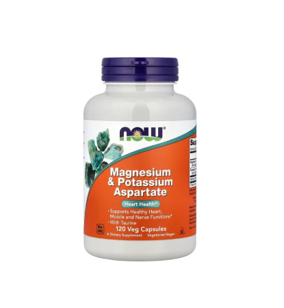 Minerale - Magnesium & Potassium Aspartate 120 capsule - NOW Foods