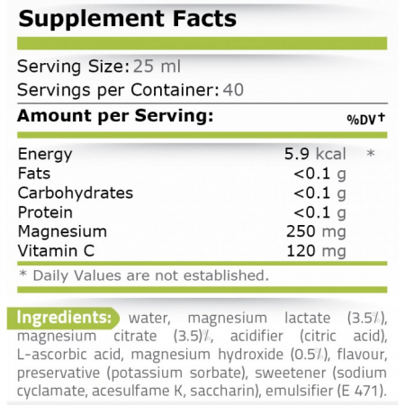 Magneziu Lichid + Vitamina C 1000 ml Strawberry - Pure Nutrition [1]