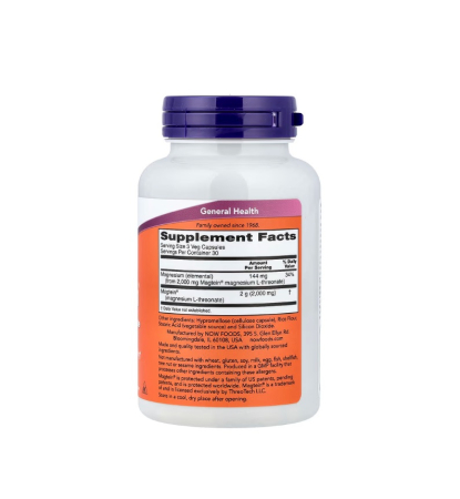 Magtein Magnesium L-Threonate 90 capsule - NOW Foods [1]