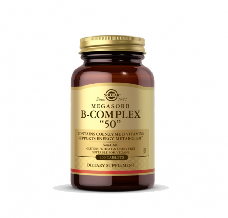 Vitamine & Minerale - Megasorb B-Complex "50" 100 tablete - Solgar