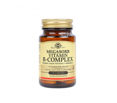 Vitamina B - Megasorb Vitamin B-Complex 50 tablete - Solgar