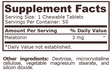 Melatonin, 3 mg, 100 capsule - Pure Nutrition [1]