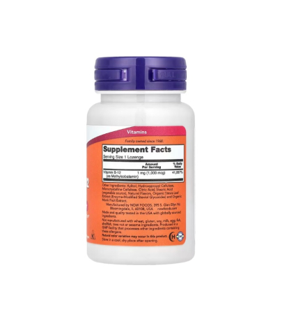 Methyl B-12 1000mcg 100 comprimate - NOW Foods [1]